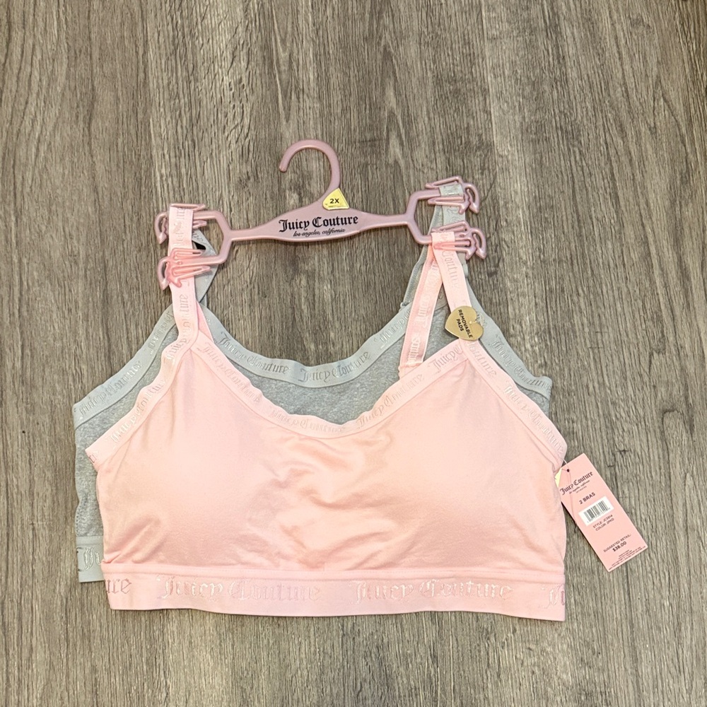 Juicy Couture Soft Pink and Gray‎ Bra Duo